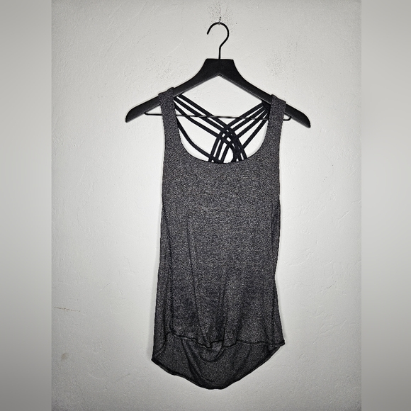 lululemon athletica Tops - Lululemon Free To Be Serene Tank Dark Gray with Snake Print Sports Bra Size 6